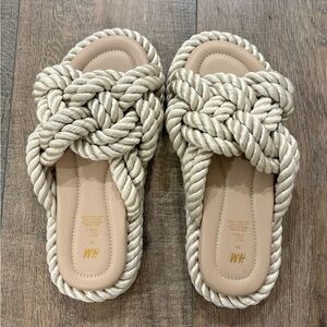Rope Sandals, EUC, 6